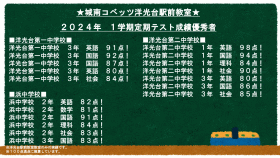 2024年1学期定期テスト　成績優秀者　洋光台駅前教室.gif